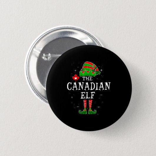 The Canadian Elf Group Matching Family Christmas C Button (Vorne & Hinten)