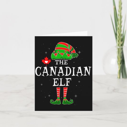 The Canadian Elf Group Matching Family Christmas C Karte (Vorderseite)