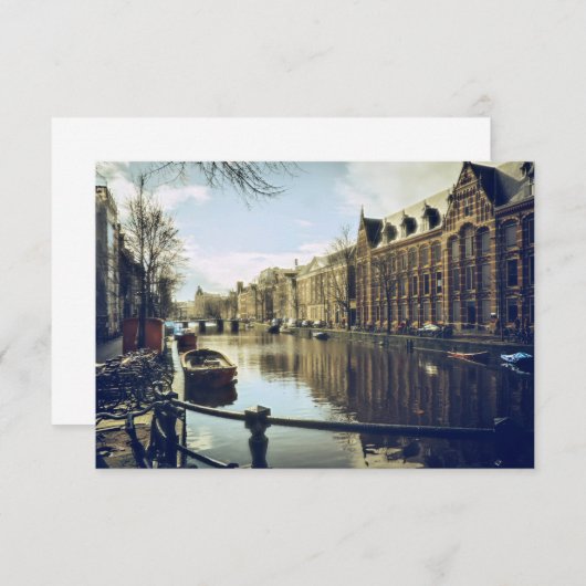 The Canals of Urban Amsterdam Dankeskarte (Vorne/Hinten)