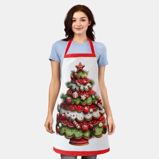 The Candy Cane Christmas Tree Schürze (Getragen)