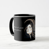 The Capricorn Lady: Luxury Two-Tone Mug Tasse (Vorderseite Links)