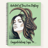 The Capricorn Lady: Premium Handcrafted Custom Notizblock (Vorderseite)