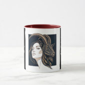 The Capricorn Lady: Sophisticated Two-Tone Mug Tasse (Zentrum)