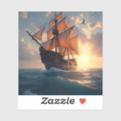 The Captain's Pride - Square Vinyl Aufkleber (Blatt)