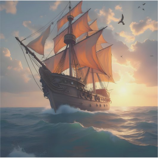 The Captain's Pride - Square Vinyl Aufkleber (Vorderseite)