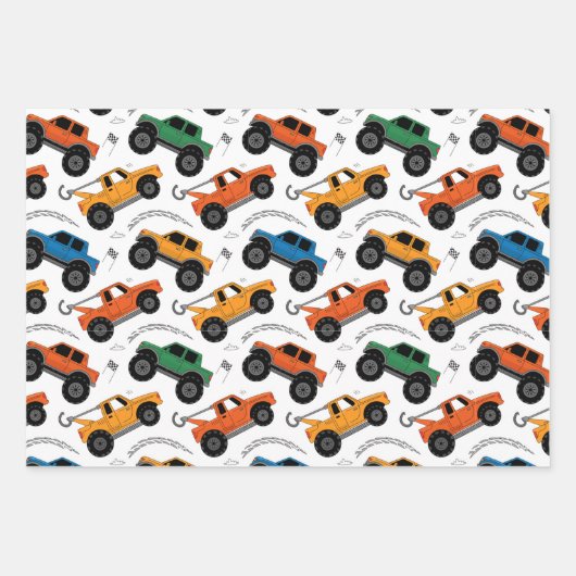 The Car series - Kids wrapping paper Geschenkpapier Set (Vorderseite)
