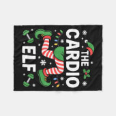 The Cardio Elf Funny Fitness Christmas Gym Workout Fleecedecke (Vorderseite (Horizontal))