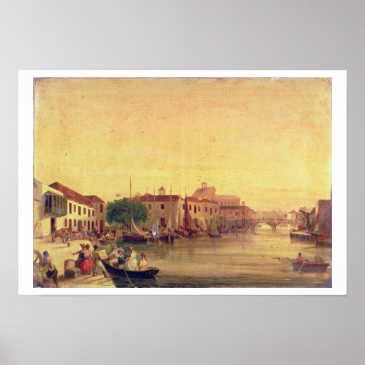 The Careenage, Bridgetown, Barbados, c.1848 Poster (Vorne)