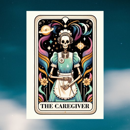 The Caregiver Tarot Card Mother's Day Skeleton Karte