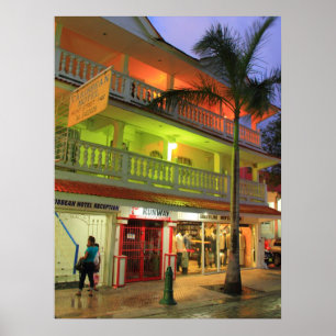 The Caribbean Hotel, Philipsburg, St. Maarten Poster