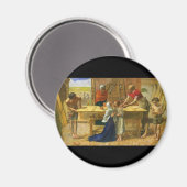 The Carpenter's Shop von John Everett Millais Magnet (Vorderseite/Rückseite)
