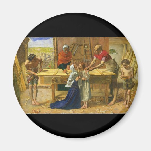 The Carpenter's Shop von John Everett Millais Magnet (Vorne)