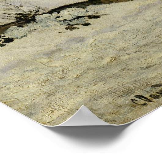 The Cart, oder Road under Snow at Honfleur, 1865 Poster (Ecke)