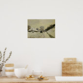 The Cart, oder Road under Snow at Honfleur, 1865 Poster (Küche)