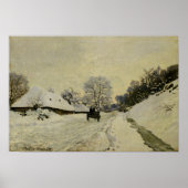 The Cart, oder Road under Snow at Honfleur, 1865 Poster (Vorne)