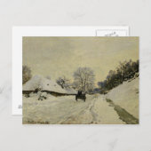 The Cart, oder Road under Snow at Honfleur, 1865 Postkarte (Vorne/Hinten)