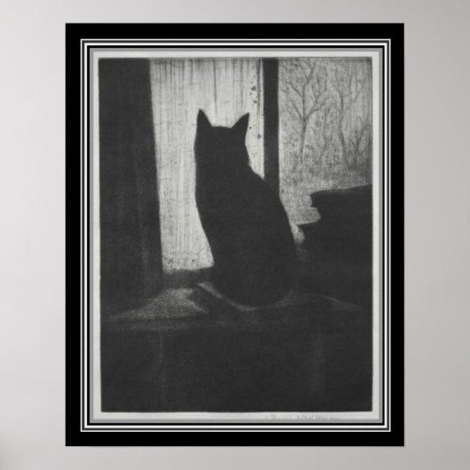 "The Cat" ca. 1900 von CRW Nevinson Poster (Vorne)
