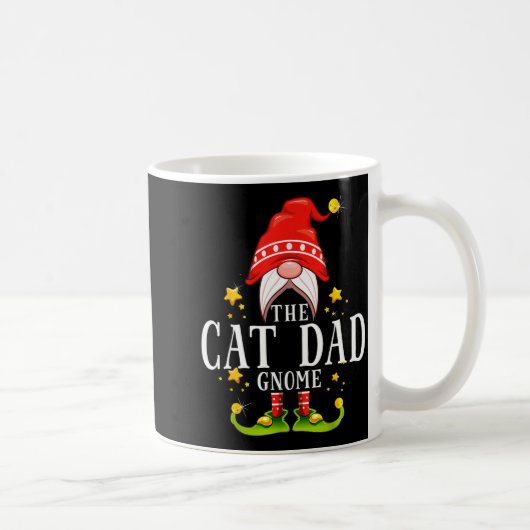 The Cat Dad Gnome Christmas Matching For Men Women Kaffeetasse (Rechts)
