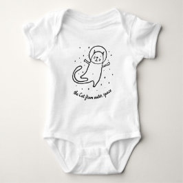 The Cat From Outer Space Cute Astronaut Kitty Baby Strampler