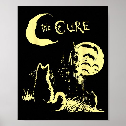 The Cat Gothic Retro Cat Lover Men Women Kids  Poster (Vorne)