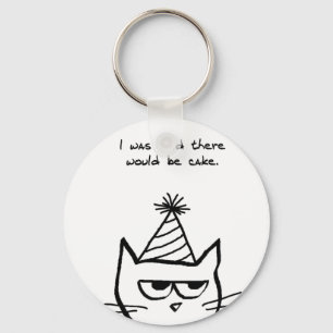 The Cat Hates Birthdays - Funny Cat Keychain Schlüsselanhänger
