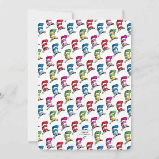 The Cat in the Hat Shower Einladung (Rückseite)