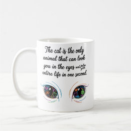The Cat Judge" Mug — Funny Cat Eyes Quote Coffee Kaffeetasse