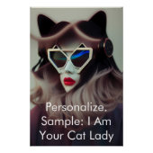 The Cat Lady (Customizable) Poster (Vorderseite)