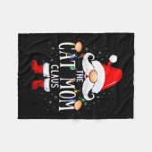 The Cat Mom Claus Christmas Matching Pajama Men Wo Fleecedecke (Vorderseite (Horizontal))