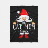 The Cat Mom Claus Christmas Matching Pajama Men Wo Fleecedecke (Vorderseite)