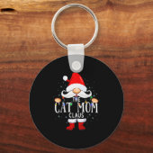 The Cat Mom Claus Christmas Matching Pajama Men Wo Schlüsselanhänger (Vorderseite)