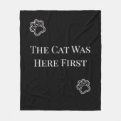 The Cat Was Here First Minimalist Pillow Fleecedecke (Vorderseite)