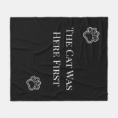 The Cat Was Here First Minimalist Pillow Fleecedecke (Vorderseite (Horizontal))