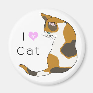 The cat which turns around (tortoise-shell cat) magnet