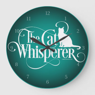 The Cat Whisperer Große Wanduhr