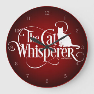 The Cat Whisperer Große Wanduhr