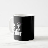 The Catfather Funny Kitten Cat Dad Fur Papa Daddy Kaffeetasse (Vorderseite Links)