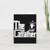 The Catfather Funny Kitten Cat Dad Fur Papa Daddy Karte (Vorderseite)