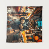 The Catfather's Catch Wandteppich (Vorderseite (Horizontal))