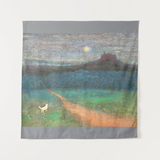 The Cat's Midnight Journey Wandteppich (Vorderseite)