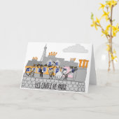 The Cats of Paris greeting card Karte (Gelbe Blume)