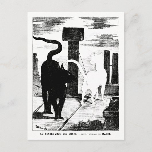 The Cats’ Rendezvous - Édouard Manet - Cat Art Postkarte (Vorderseite)