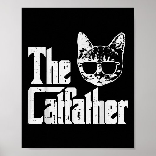 The Catvater Funny Cat Vater Vathers Day Movie Puf Poster (Vorne)