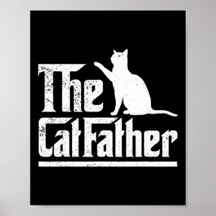 The Catvater Funny Cat Vater Vathers Day Movie Puf Poster