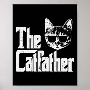 The Catvater Funny Cat Vater Vathers Day Movie Puf Poster