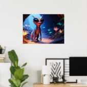 The Cave Dweller AI Alien  Poster (Heimbüro)