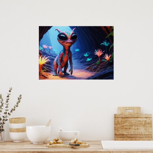 The Cave Dweller AI Alien  Poster (Küche)