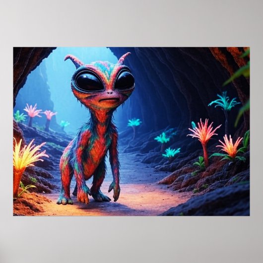 The Cave Dweller AI Alien  Poster (Vorne)
