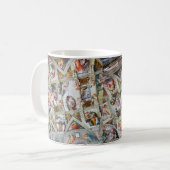 “ The ceiling of the Sistine Chapel ”,Michelangelo Kaffeetasse (Vorderseite Links)