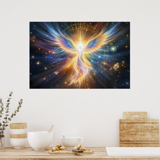 The Celestial Phoenix: Guardian of Ancient Wisdom Poster (Küche)